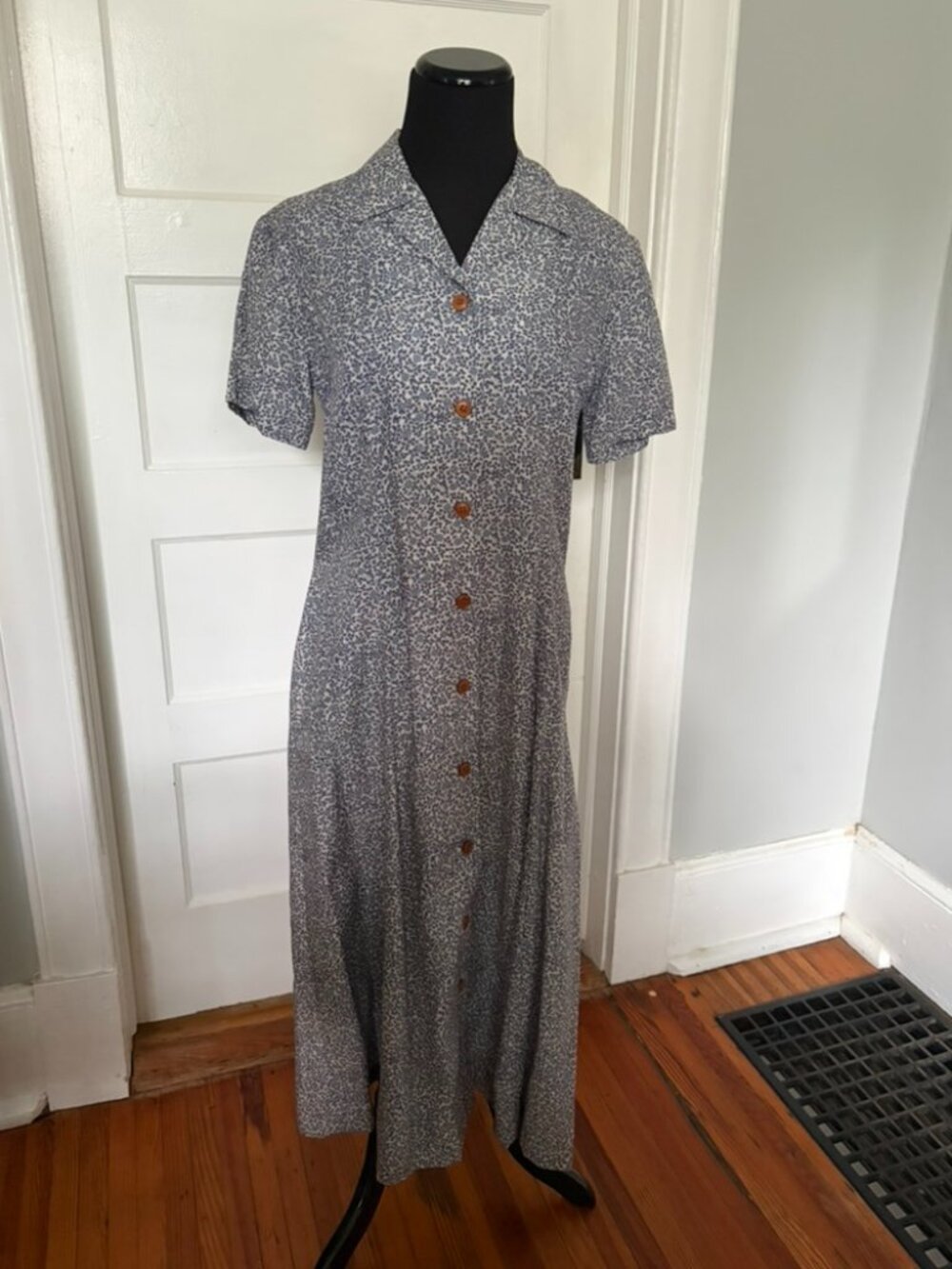 Vintage JHC Blue flowered maxi dress (90s)